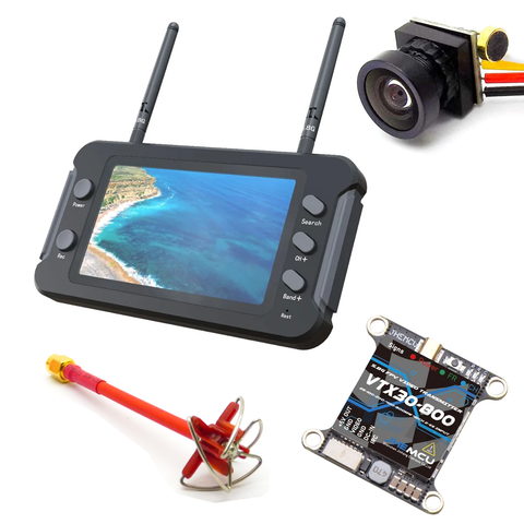 5.8GHz FPV Kit System Diversity Monitor 1000TVL Camera 800mW Video Transmitter