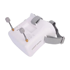 LS-008D 5.8GHz FPV Goggles 4.3" High Resolution Display Diversity Receiver Antennas Carry Case (White)
