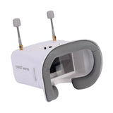 LS-008D 5.8GHz FPV Goggles 4.3" High Resolution Display Diversity Receiver Antennas Carry Case (White)