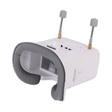 LS-008D 5.8GHz FPV Goggles 4.3" High Resolution Display Diversity Receiver Antennas Carry Case (White)