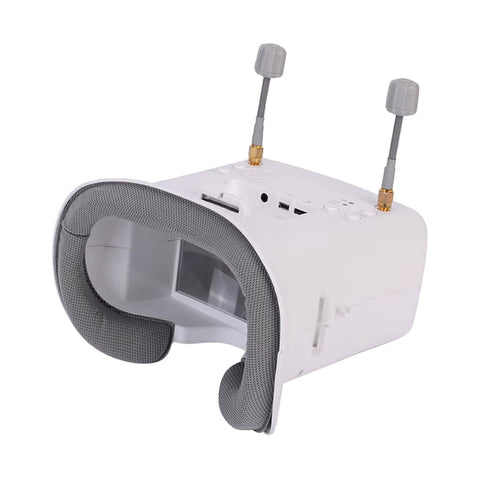 LS-008D 5.8GHz FPV Goggles 4.3" High Resolution Display Diversity Receiver Antennas Carry Case (White)