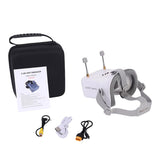 LS-008D 5.8GHz FPV Goggles 4.3" High Resolution Display Diversity Receiver Antennas Carry Case (White)