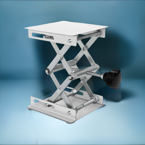 100x100mm Adjustable Lift Table Stainless Steel 45-160mm Range