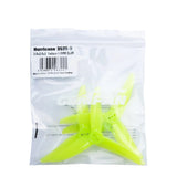 Gemfan 3.5x2.5x3 Hurricane 3525 3.5 Inch 3-Blade 1.5mm Shaft T-Mount Propeller Set (2x CW / 2x CCW)