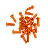 20pcs M3x10mm Button Head Screws Anodized 6063 Aluminum Hex Socket (Orange)