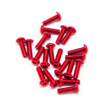 20pcs M3x10mm Button Head Screws Anodized 6063 Aluminum Hex Socket (Red)