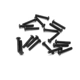 20pcs M3x16mm Button Head Screws Anodized 6063 Aluminum Hex Socket (Black)