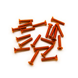 20pcs M3x16mm Countersunk Screws Anodized 6063 Aluminum Hex Socket (Orange)
