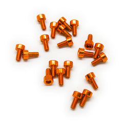 20pcs M3x6mm Socket Head Cap Screws Anodized 6063 Aluminum Hex Socket (Orange)