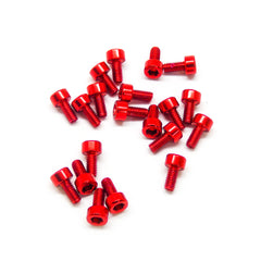 20pcs M3x6mm Socket Head Cap Screws Anodized 6063 Aluminum Hex Socket (Red)