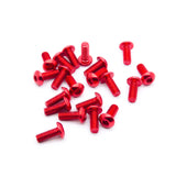 20pcs M4 Button Head Hex Screws Anodized 6063 Aluminum (Length / Color Options)