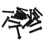 20pcs M4 Button Head Hex Screws Anodized 6063 Aluminum (M4x25mm - Black)