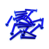 20pcs M4 Button Head Hex Screws Anodized 6063 Aluminum (Length / Color Options)