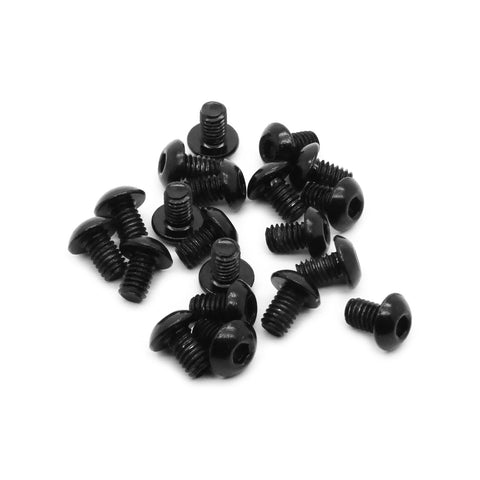 20pcs M4 Button Head Hex Screws Anodized 6063 Aluminum (Length / Color Options)