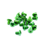 20pcs M4 Button Head Hex Screws Anodized 6063 Aluminum (M4x6mm - Green)