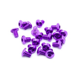 20pcs M4 Button Head Hex Screws Anodized 6063 Aluminum (M4x6mm - Purple)