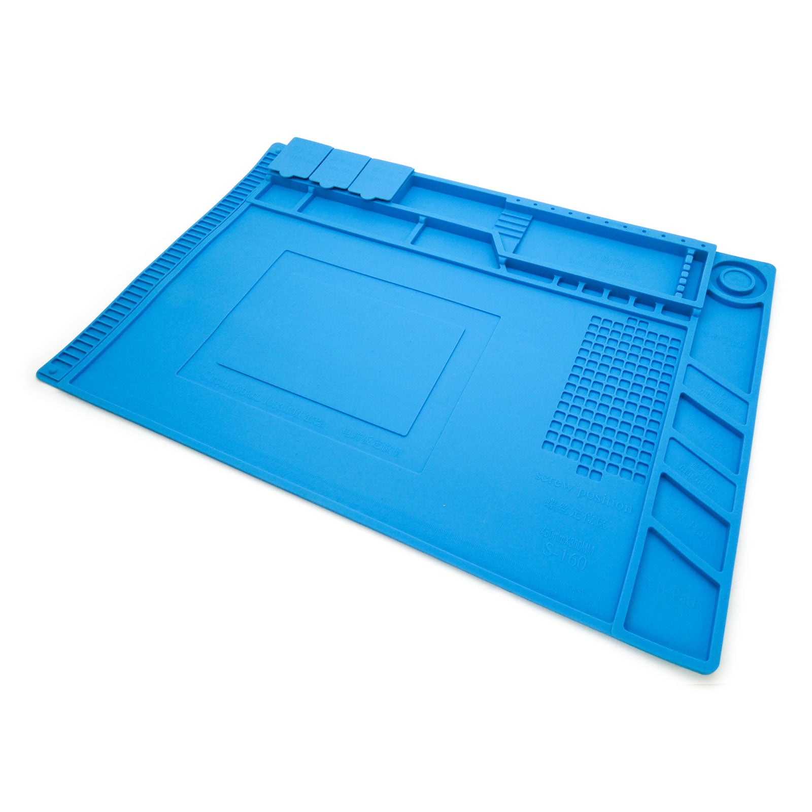XL Heat Resistant Silicone Soldering Mat Anti Static Magnetic Holders ...
