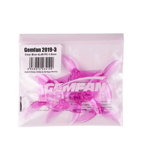 Gemfan 2x1.9x3 2019 2 Inch 3-Blade 1.5mm Shaft T-Mount Propeller Set (4x CW / 4x CCW)