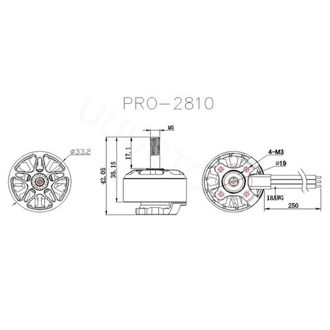 Emax Pro Series 2810 Brushless Motor (950KV/1150KV)