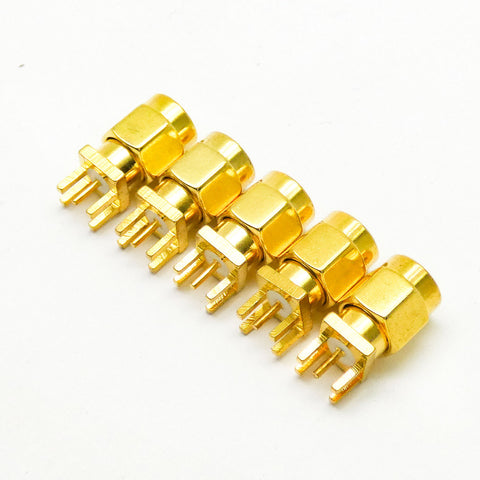 5pcs SMA Male RF Connector for 1.6mm PCB Straight RF Connector Adapter