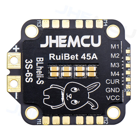 JHEMCU Ruibet 45A 4-in-1 ESC BLHELI_S Dshot600 3-6S 30.5x30.5mm