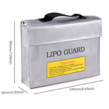Portable Lipo Battery Safety Bag Guard Fireproof Fiberglass 65x180x240mm