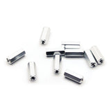 10pcs M2x10mm Hexagonal Aluminum Anodized Spacer Standoff (Silver)