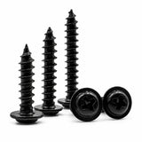 50pcs Black Oxide Phillips Wafer Head Self Tapping Plastic Screws Sizes M2-M3