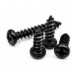 50pcs Black Oxide Phillips Pan Head Self Tapping Plastic Screws Sizes M1-M1.7