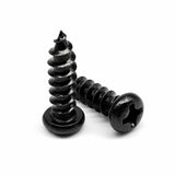 50pcs Black Oxide Phillips Pan Head Self Tapping Plastic Screws Sizes M1-M1.7
