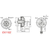 4pcs Happymodel EX1102 Brushless Motors 2-3S 1.5mm Shaft (8500KV/9000KV/10000KV/13500KV/19000KV)