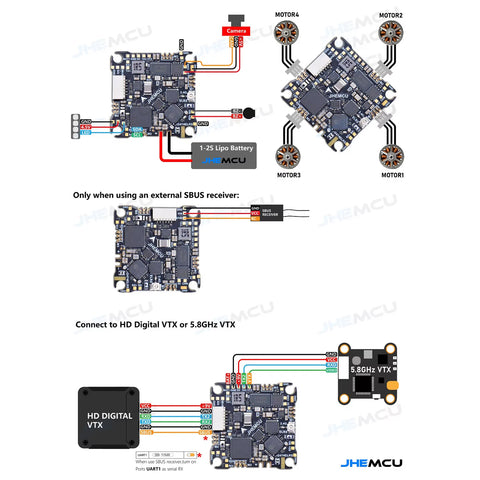 JHEMCU G474ELRS AIO All-in-One 12A ESC Flight Controller w/ ELRS 2.4G Receiver