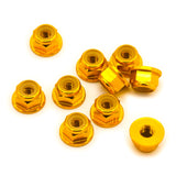 10pcs M2 Aluminum Locking Hex Nuts with Nylon Lock Insert Anodized Color Options