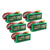 5pcs Multistar 1400mAh 4S LiPo Battery Pack 14.8V 65C 130C XT60 Connector Plug