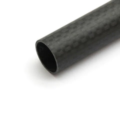 14mm Diameter Carbon Fiber Tube 14x400mm 1mm Wall Plain Weave Matte Finish
