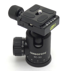Cambofoto DSLR BC-30 Ball Head Mount System for Camera Tripods All Metal 360-Degree Quick Release