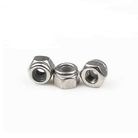 20pcs M2 Nylon Locking Nut 304 Stainless Steel DIN985
