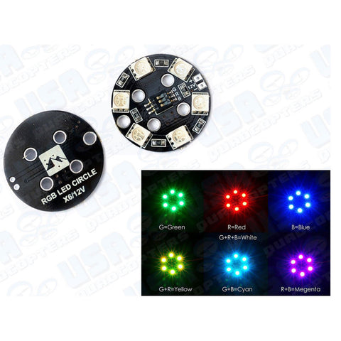 2pcs Round RGB LED 16V (14V-17V) 3S 7-Color Choices
