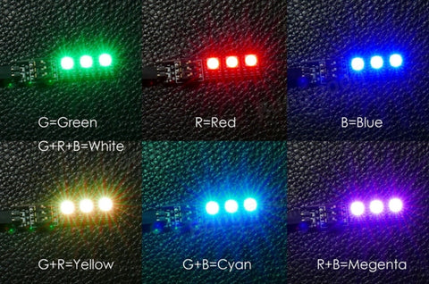 4pcs RGB LED Board Strip for FPV Racing Drones Dip-Select 6-Color 12V 3S