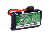 4pcs Turnigy Nano-Tech 300mAh 1S LiPo Battery Pack 3.7V 20C 40C Losi Connector