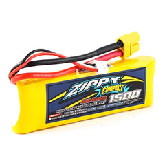Zippy Compact 1500mAh 2S LiPo Battery Pack 7.4V 40C 50C XT60 Connector Plug