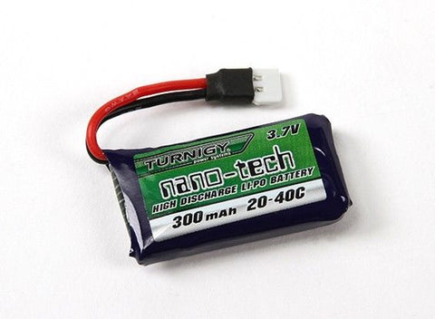 4pcs Turnigy Nano-Tech 300mAh 1S LiPo Battery Pack 3.7V 20C 40C Losi Connector