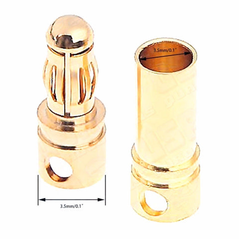 3.5mm Bullet Connector Male and Female Plugs (10 Pairs)
