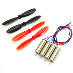 720 Brushed Motor Set 4pcs 7x20mm Coreless Motor with 55mm Propellers