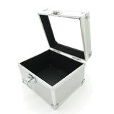 10PCS Mini Display Clear Gift Case Aluminum with Matching Box 6" x 5" x 4"