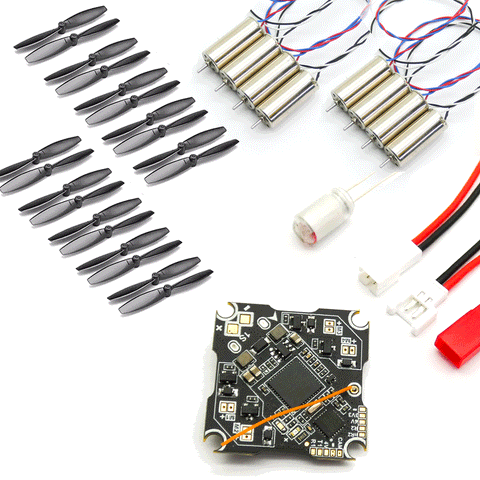 LDARC F411 AIO Brushed Drone Flight Controller and ESC 5.8GHz VTX with 8520 Motors and 65mm Propellers Kit