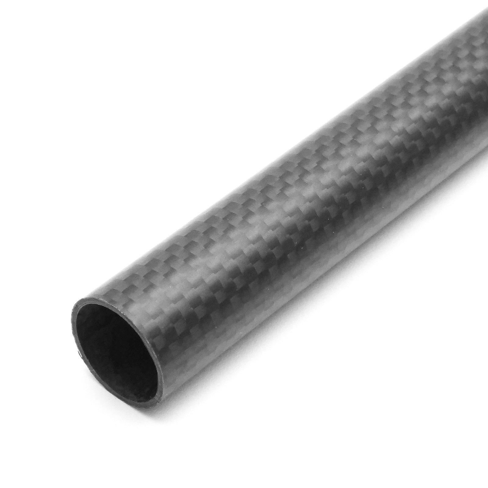 Tubo In Fibra Di Carbonio 3K Roll Wrapped 28x25x26x1000mm Per Modellismo