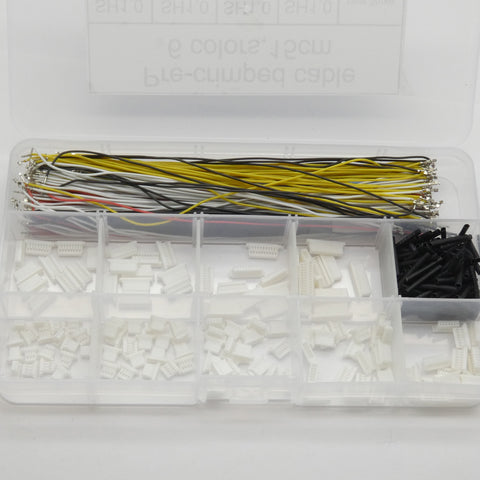 360pcs SH1.0 Cable and Connector Assortment Kit 3P-12P 15cm Leads 6-Color