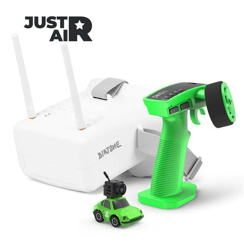 SNT JustAir 1:100 Q25-240 Mini RC FPV Car RTR with FPV Goggles and Remote Control (Green)