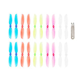 10 Pairs LDARC 75mm Propellers for Brushed Motor (1.0mm Shaft) (Variety Color)